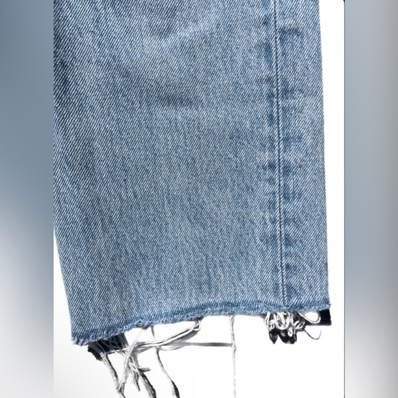 AGOLDE Cherie High Rise Straight Jeans in Merit Size 24 Distressed Hem Denim - Picture 14 of 16